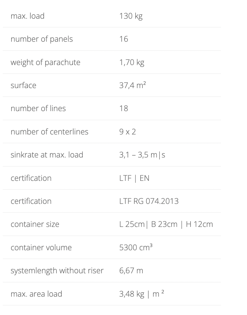 Parachute dirigeable X-Dreamfly X-curve 130