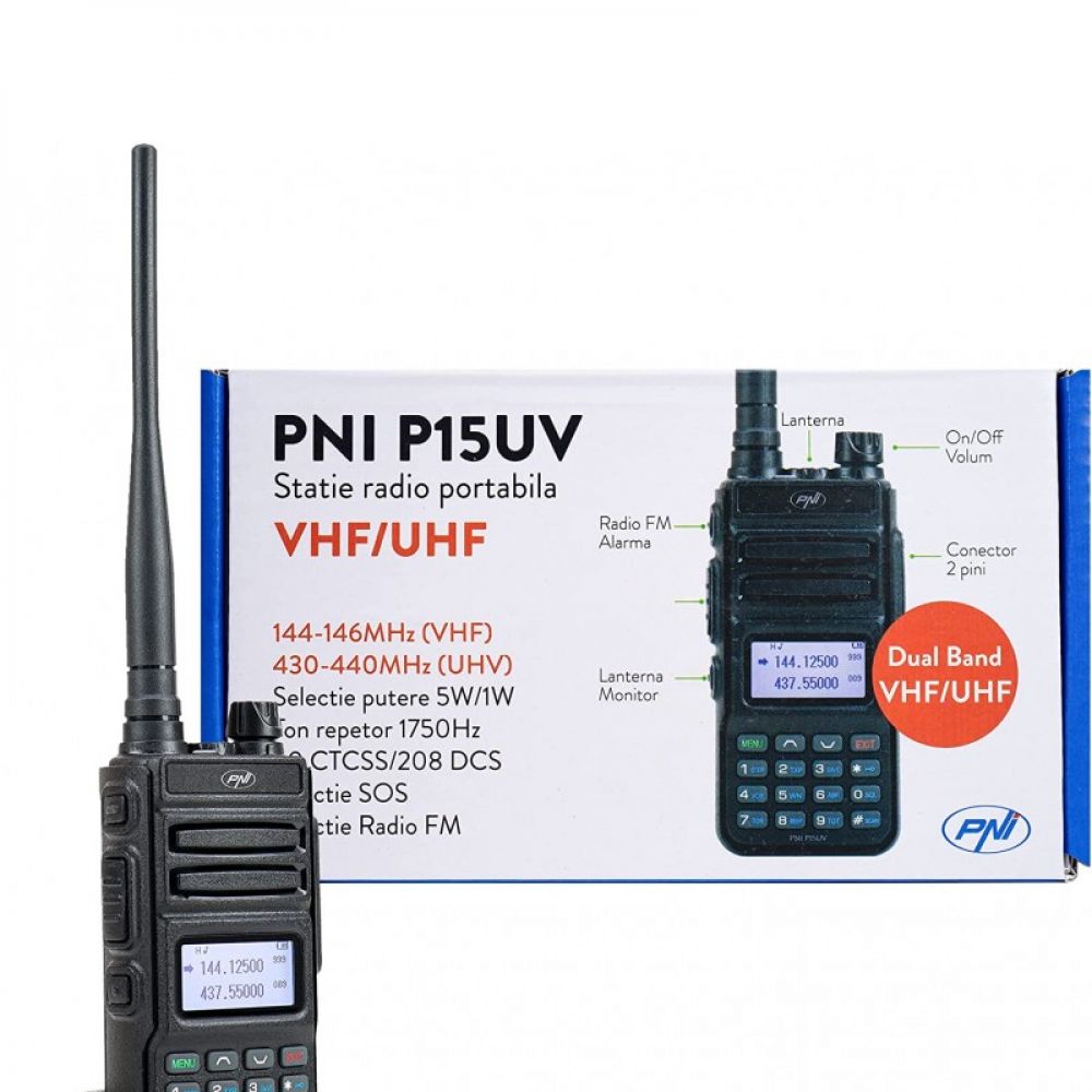 Dual-band paragliding RADIO VHF/UHF PNI P15UV